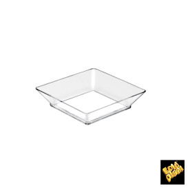 Plastikteller Verkostung Small Plate Transparent 62x62x55 mm (500 Einh.)