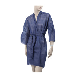 Einweg Kittel Kimono in TST PP mit Tasche Blau XL (10 Stück)