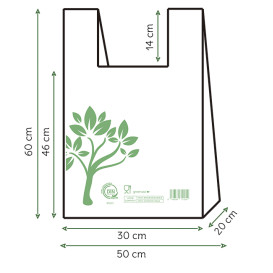 Hemdchenbeutel Home Compost “Be Eco!” 50x60cm (100 Stück)
