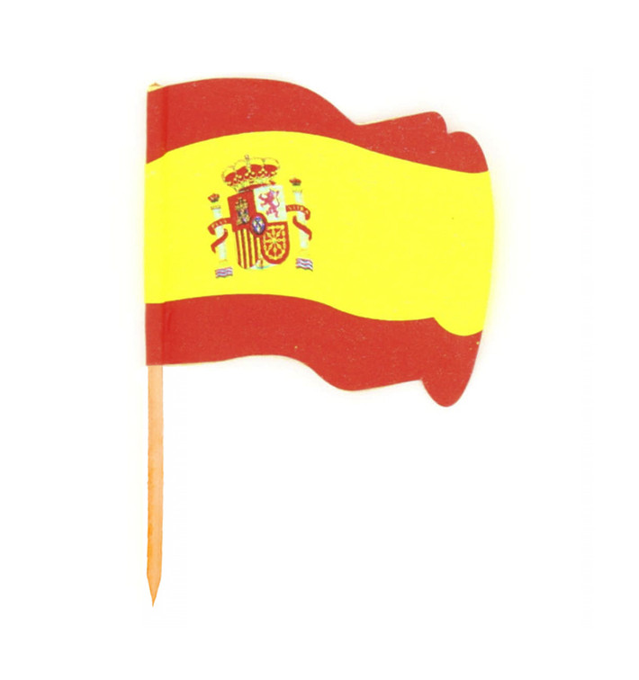 Holzspieße Flagge "Spanien" 65mm (14.400 Einh.)