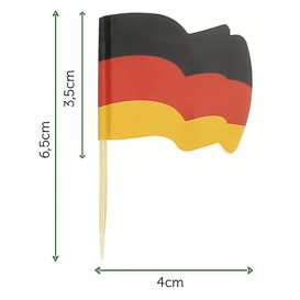 Holzspieße Flagge "Deutschland" 65mm (14.400 Einh.)