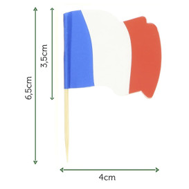 Holzspieße Flagge "Frankreich" 65mm (14.400 Einh.)