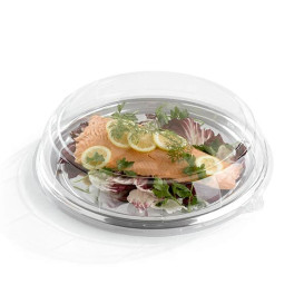 Plato Plastico Rigido Transparente Cristal de 18 cm (108 Uds)