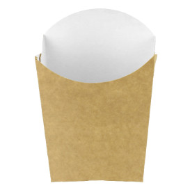 Medium Pommesschütte Faltbox Kraft (500 Stück)