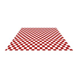 Wachspapier fettdicht für Burger “Vichy” Rot 20x24,5cm (1.000 Stück)