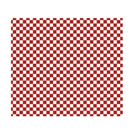 Wachspapier fettdicht für Burger “Vichy” Rot 31x35cm (1.000 Stück)