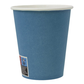 Plastikfreier Pappbecher 9 Oz/250ml "Colors" Blau Ø8,0cm (20 Stück)