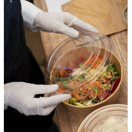 Suppenbecher To Go Kraft-Kraft Mit Deckel RPET 25 Oz/750 ml (50 Stück)