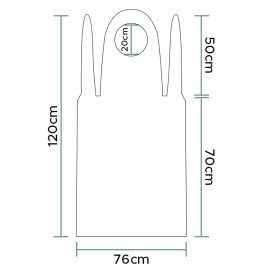 PE Schürze 120x76cm weiß 37.5my (100 Stück)