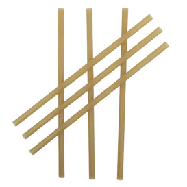 Bio Strohhalme aus Zuckerrohr Ø0,8cm 25cm (1.000 Stück)