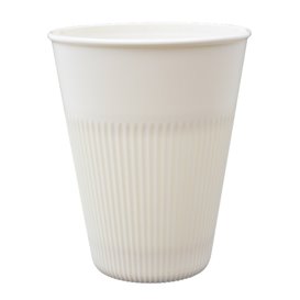 Langlebiger Wiederverwendbarer Becher PP Creme 355ml Ø9,6cm (25 Stück)