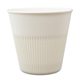 Langlebiger Wiederverwendbarer Becher PP Creme 230ml Ø9,6cm (25 Stück)