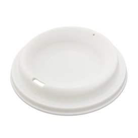 Wiederverwendbarer Deckel PP Creme für Becher Ø9,6cm (50 Stück)