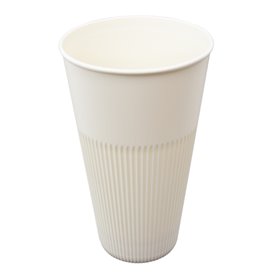 Langlebiger Wiederverwendbarer Becher PP Creme 470ml Ø9,6cm (300 Stück)