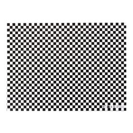 Fettdichtes Einwickelpapier “Vichy” Schwarz 31x42cm (1.000 Stück)