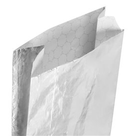 Papiertüten d'Aluminium Sulfurisé Argenté 26+5x10,3cm (2000 Uds)