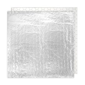 Aluminium Pergamentpapier Silber 35x35cm (1000 Uds)