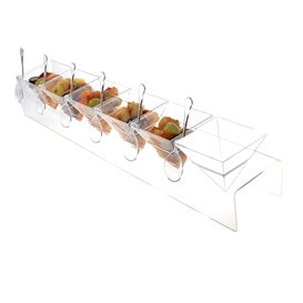 Kegelhalter PS Transparent 6 Löcher 40x6,5x7cm (6 Stück)